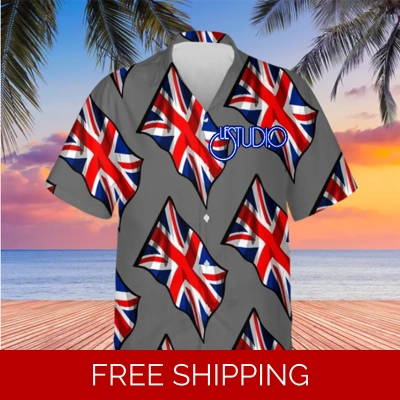 Hawaiian Shirt Unisex Le Studio British Flag